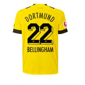 Borussia Dortmund Jude Bellingham #22 Hjemmedrakt 2022-23 Kortermet